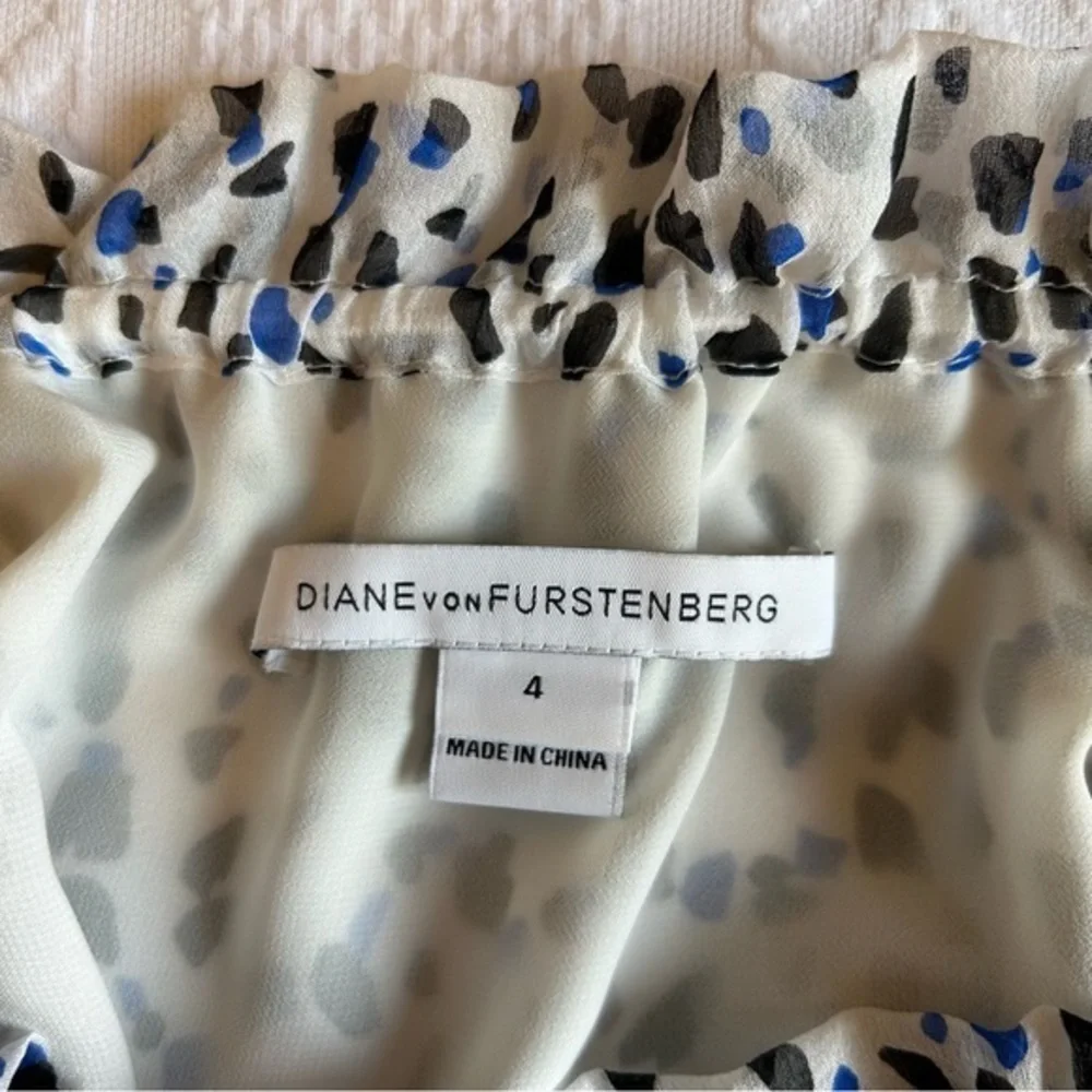 Diane Von Furstenberg Silk high/low Hem Dress Size 4‎ - Picture 7 of 7